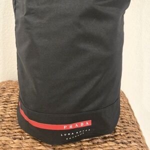 Prada Luna Rossa Black Drawtring  Backpack